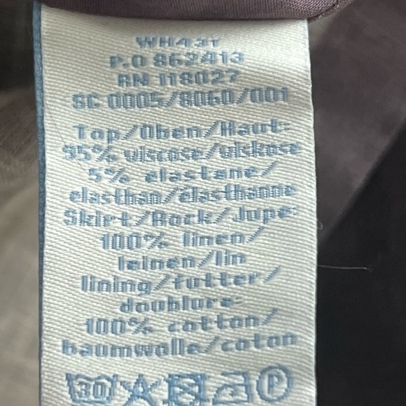 Boden Mixed Media Dress Linen Skirt US 6 - Picture 7 of 9